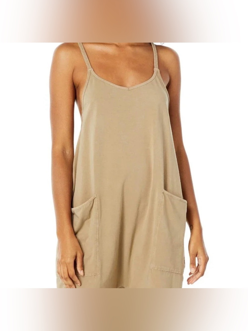 Free People Movement Hot Shot Olive Green Sleeveless Romper in XS